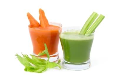 fresh celery and carrot juice